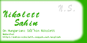 nikolett sahin business card